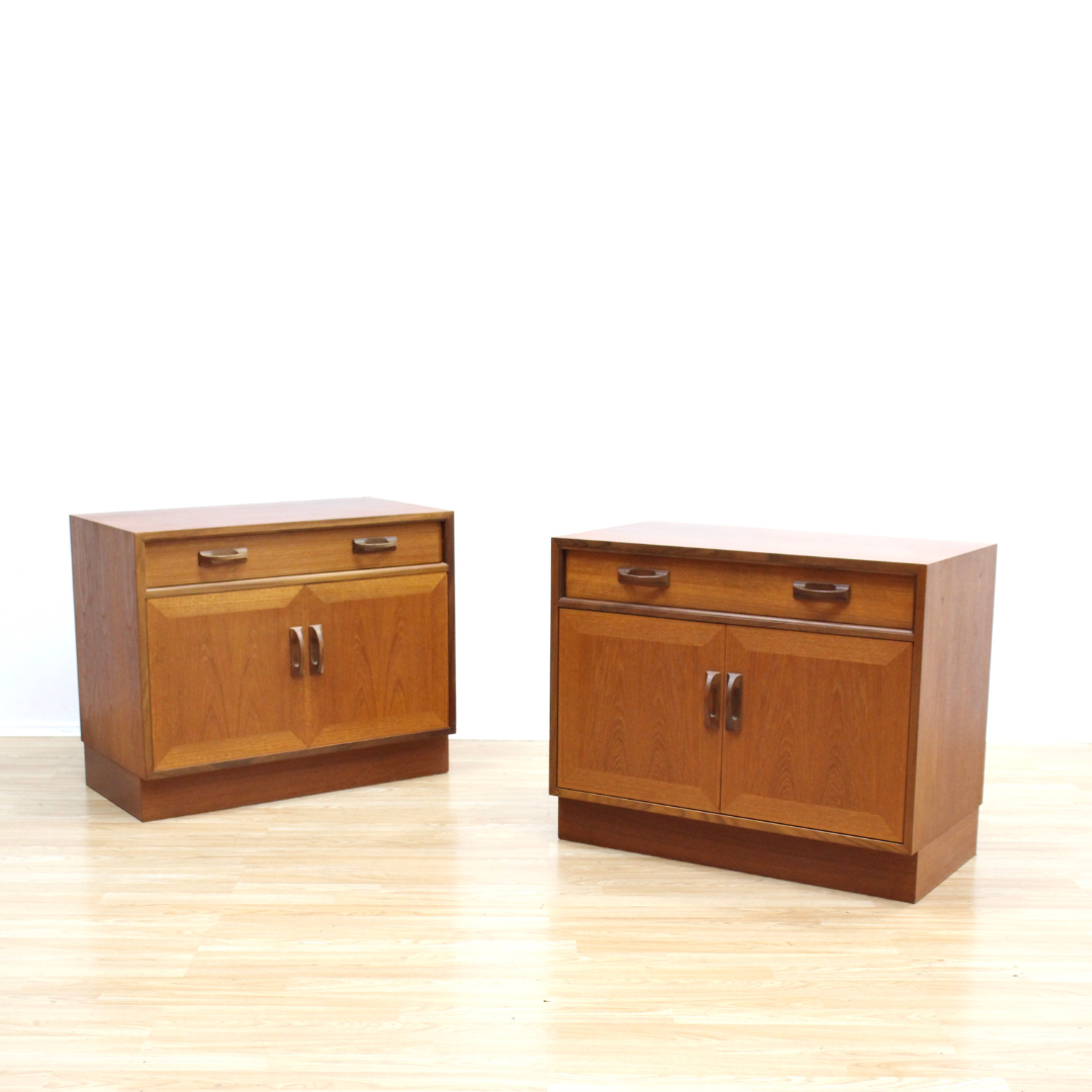 LARGE PAIR OF TEAK NIGHTSTANDS BY G PLAN