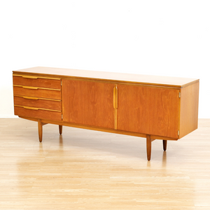 LONG MID CENTURY TEAK CREDENZA