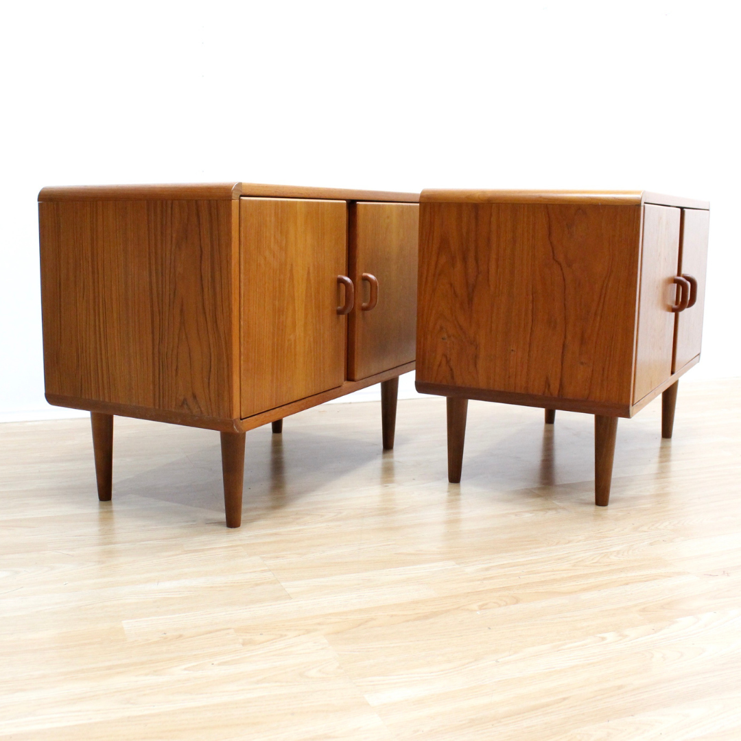 PAIR OF DANISH MODERN TEAK NIGHTSTANDS