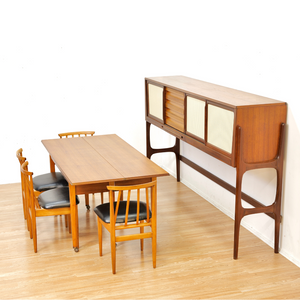 MID CENTURY SPACE SAVING DINING SET AND CREDENZA BY ELLIOTS OF NEWBURY