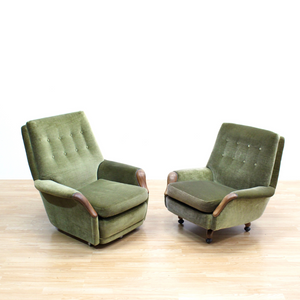 MID CENTURY GREEN DRAYLON SOFA & CHAIRS BY HEALS OF LONDON