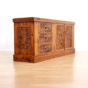 1970S HAND CARVED BRUTALIST DINING SET BY AQUARIUS ENTERPRISES AFRICA