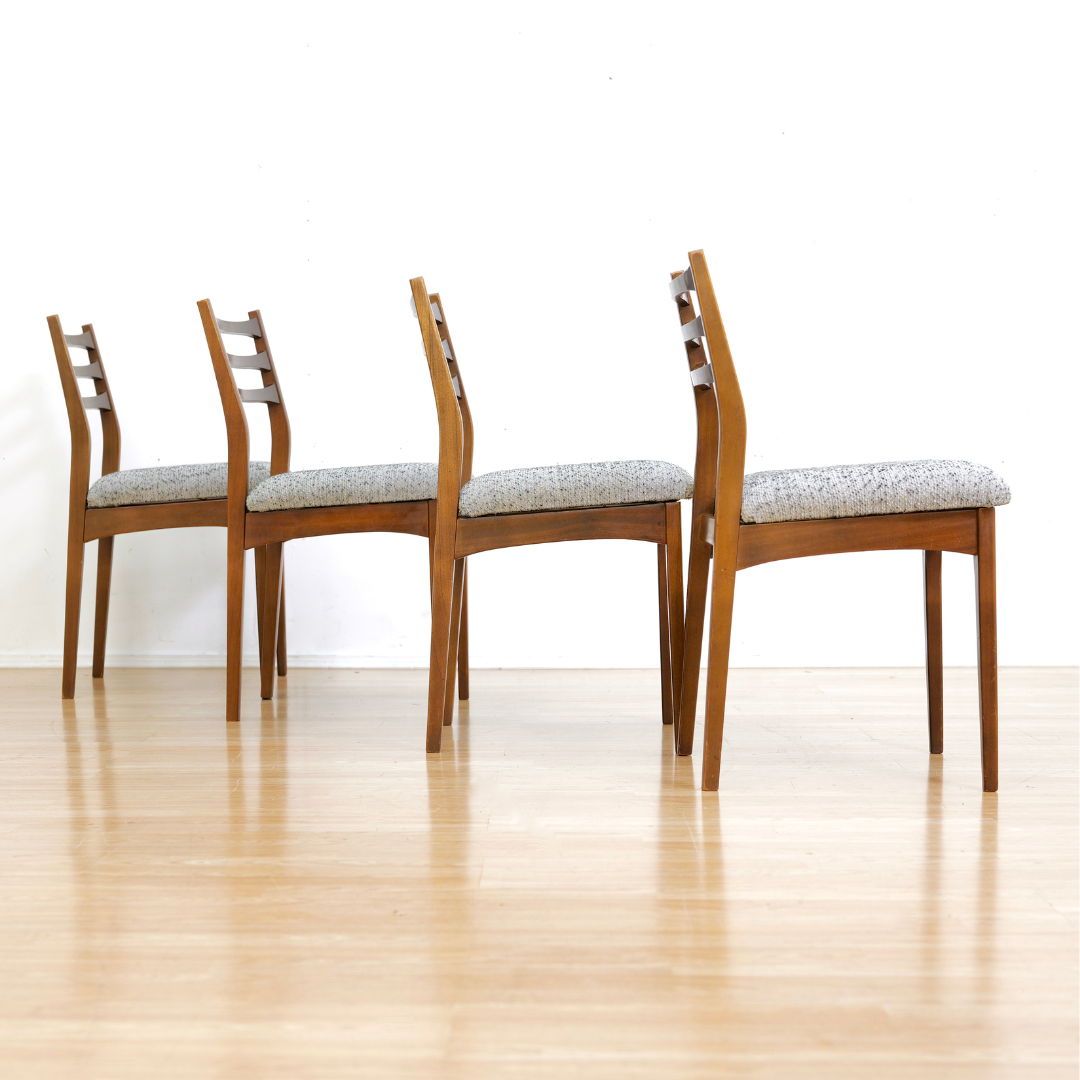 Set of Four Mid Century Dining Chairs by Elliots of Newbury