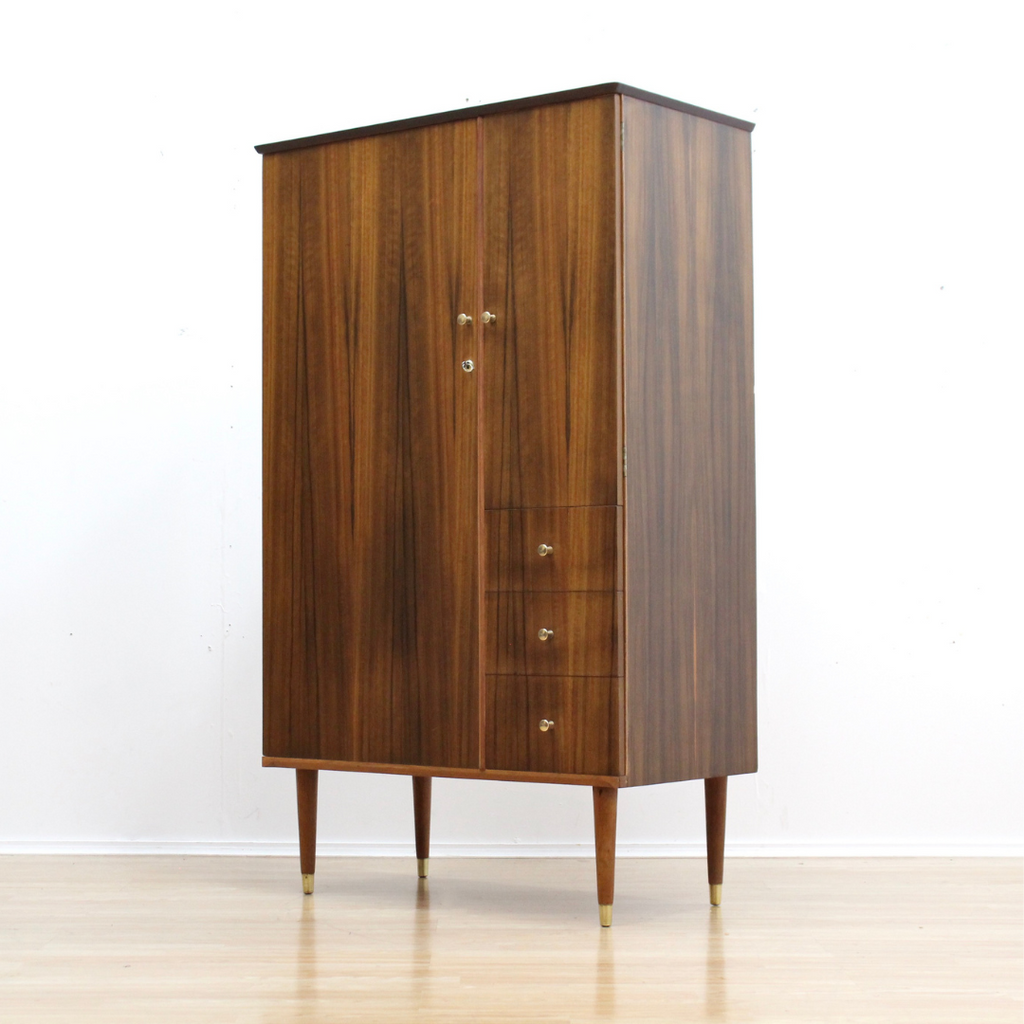 MID CENTURY ARMOIRE COAT CLOSET BY UNIFLEX FURNITURE