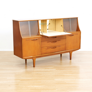 MID CENTURY TALL CREDENZA BUFFET BY JENTIQUE FURNITURE