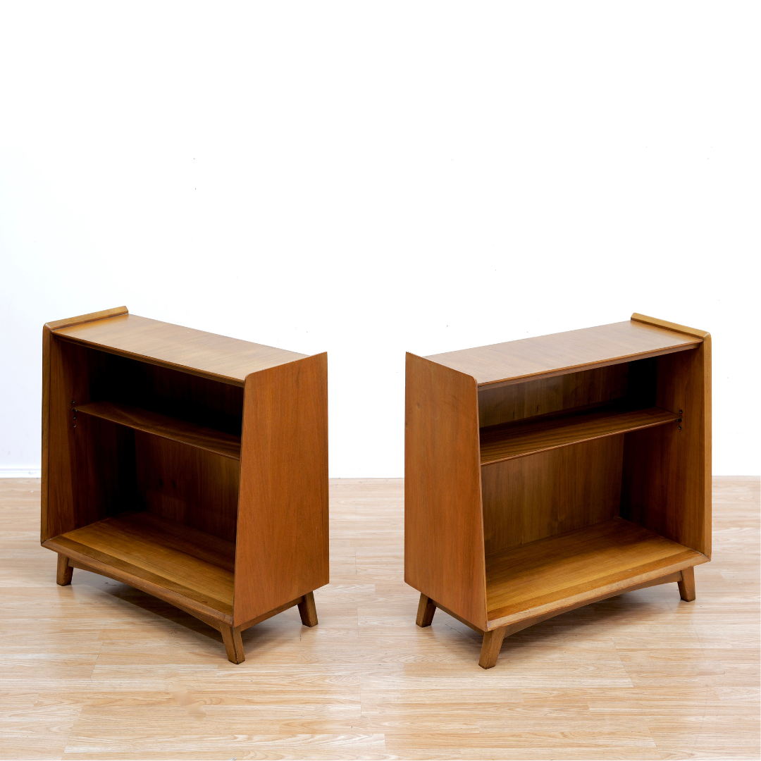 PAIR OF SMALL MID CENTURY BOOKCASES