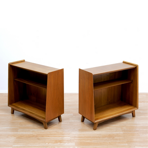 PAIR OF SMALL MID CENTURY BOOKCASES