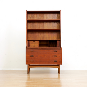 MID CENTURY DANISH SECRETARY DESK BY JOHANNES SORTH FOR BORNHOLM MOBELFABRIK