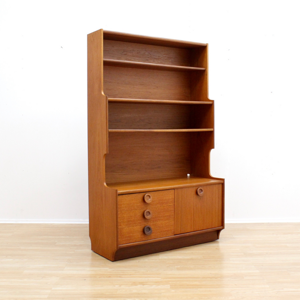 MID CENTURY TALL TEAK BOOKCASE BY PORTWOOD