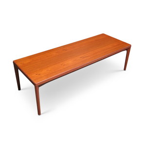 LARGE MID CENTURY DANISH TEAK COFFEE TABLE BY VEJLE STOLE