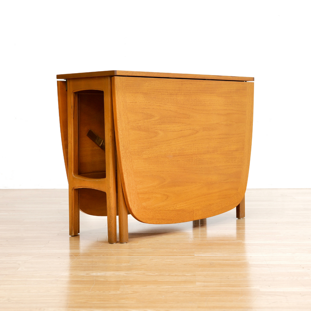 MID CENTURY TEAK DROP LEAF DINING TABLE