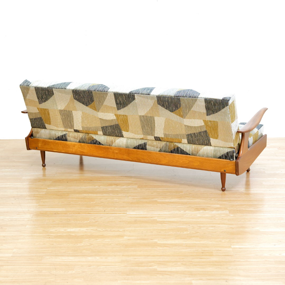 Mid Century Sofa Daybed by Greaves & Thomas in Abstract Romo Velvet ...