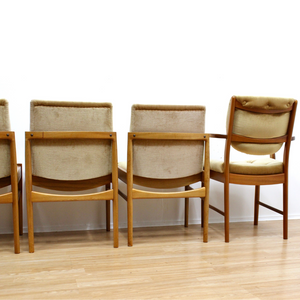 MID CENTURY DINING CHAIRS BY MCINTOSH FURNITURE SET OF SIX