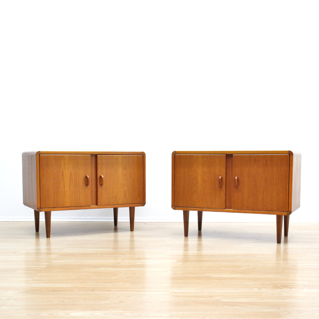 PAIR OF DANISH MODERN TEAK NIGHTSTANDS