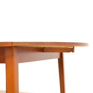 MID CENTURY DROP LEAF DINING TABLE AND FOUR CHAIRS