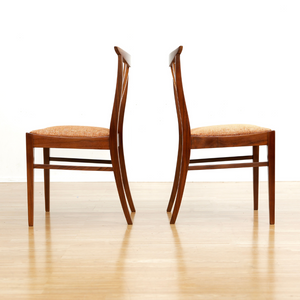 SET OF SIX MID CENTURY DINING CHAIRS BY G PLAN IN ORANGE