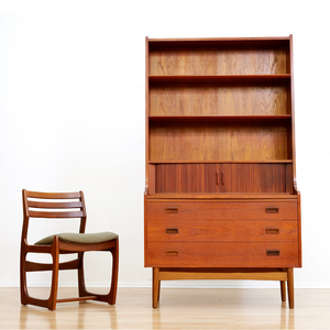 MID CENTURY DANISH SECRETARY DESK BY JOHANNES SORTH FOR BORNHOLM MOBELFABRIK