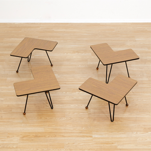SET OF FOUR VINTAGE MODULAR SIDE TABLES