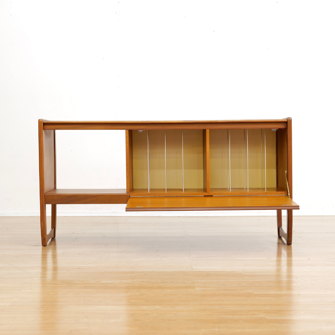 Reserved Mid Century Teak Vinyl Record Media Unit