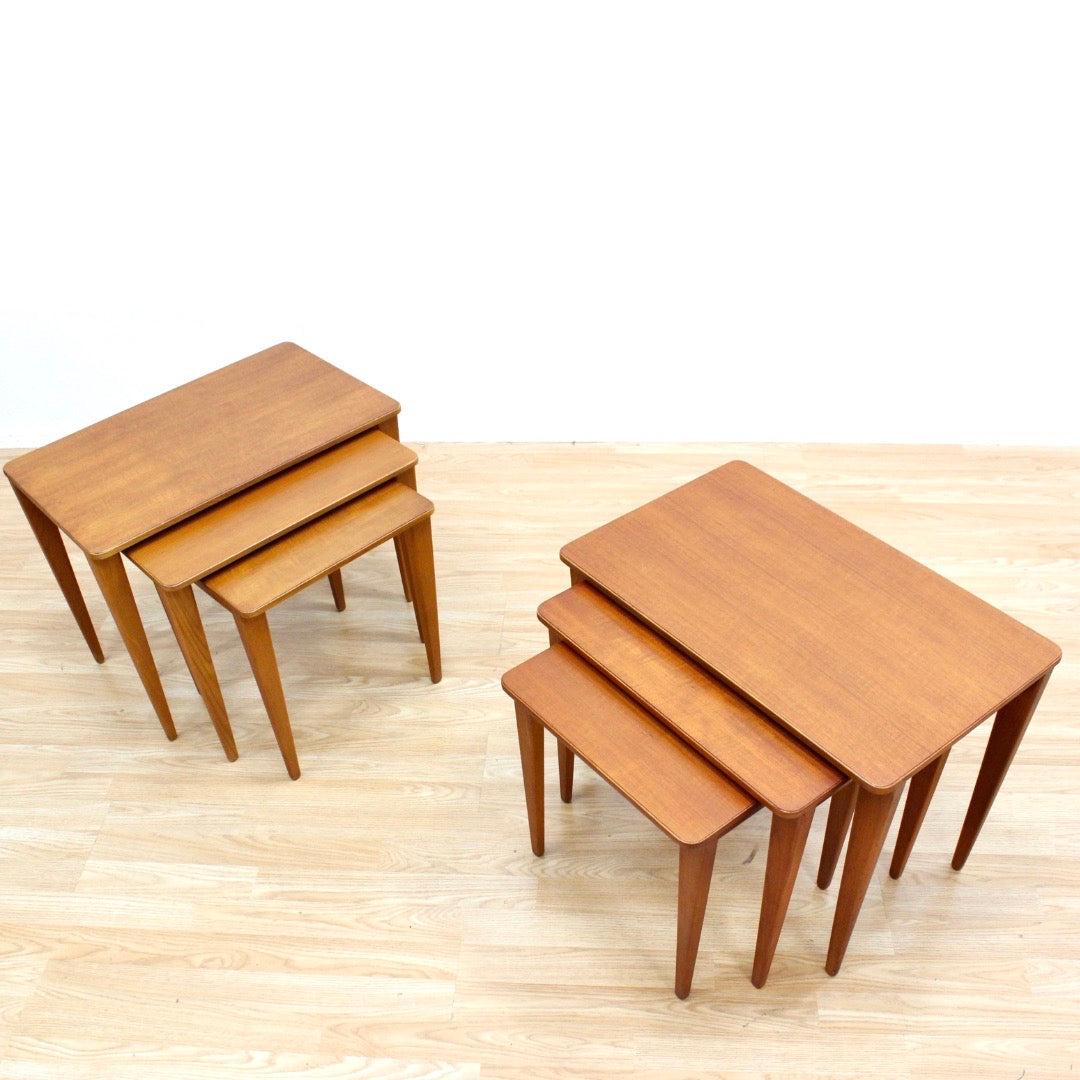 PAIR OF MID CENTURY NESTING SIDE TABLES BY GORDON RUSSELL