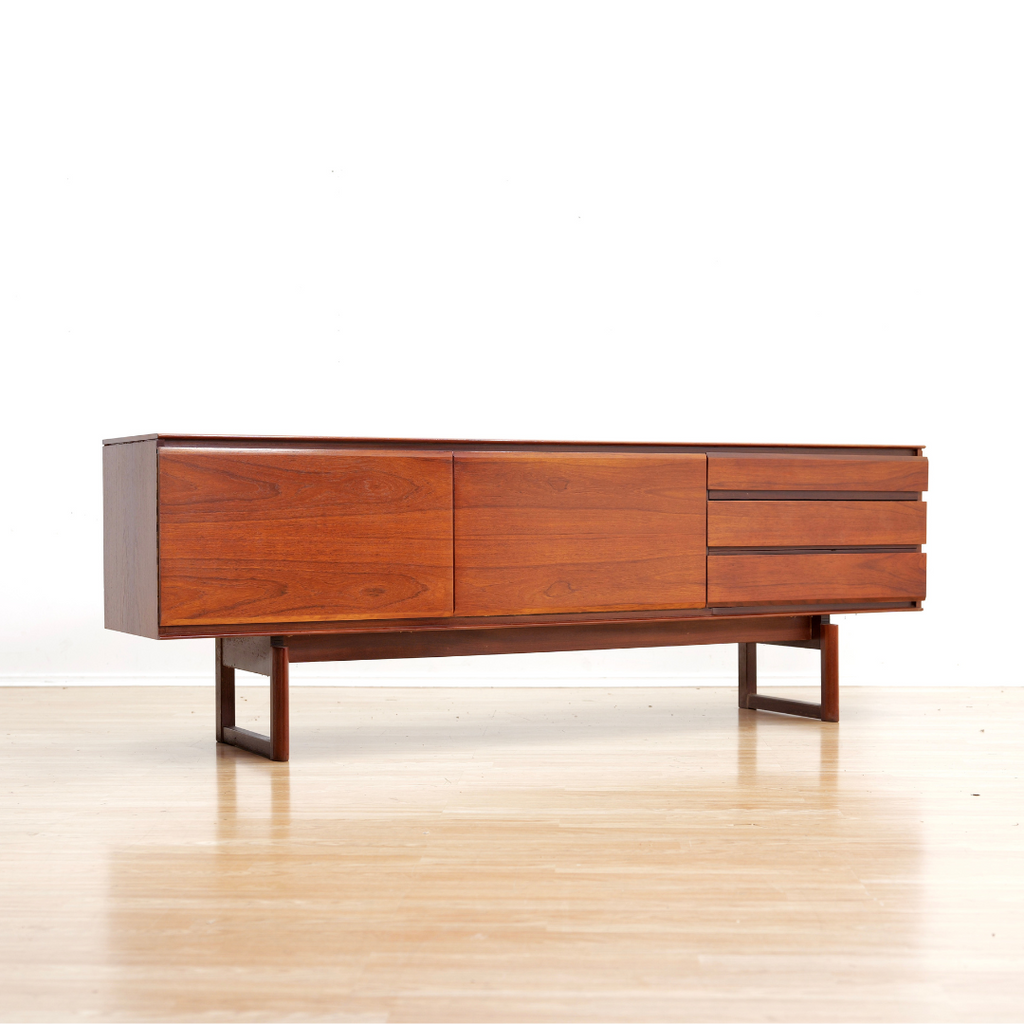 MID CENTURY TEAK CREDENZA BY WHITE & NEWTON
