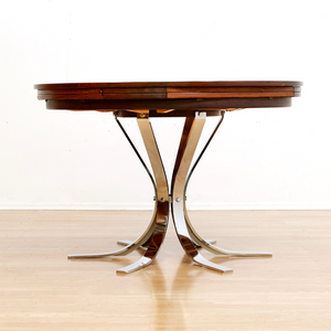 DANISH MODERN ROSEWOOD 'FLIP-FLAP' LOTUS DINING TABLE BY DYRLUND