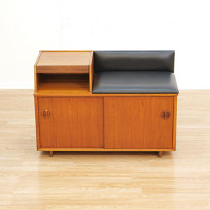 MID CENTURY ENTRYWAY BENCH IN TEAK BY CHIPPY HEATH