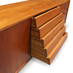 VINTAGE SWEDISH TEAK 'TRIO' CREDENZA BY NILS JONSSON FOR HUGO TROEDS