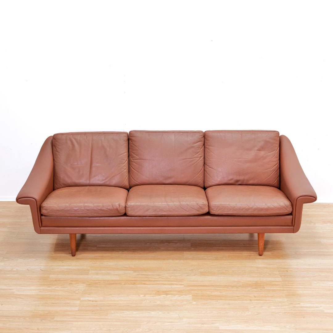 DANISH LEATHER MATADOR SOFA BY AAGE CHRISTIANSEN FOR ERHARDSEN & ANDERSEN