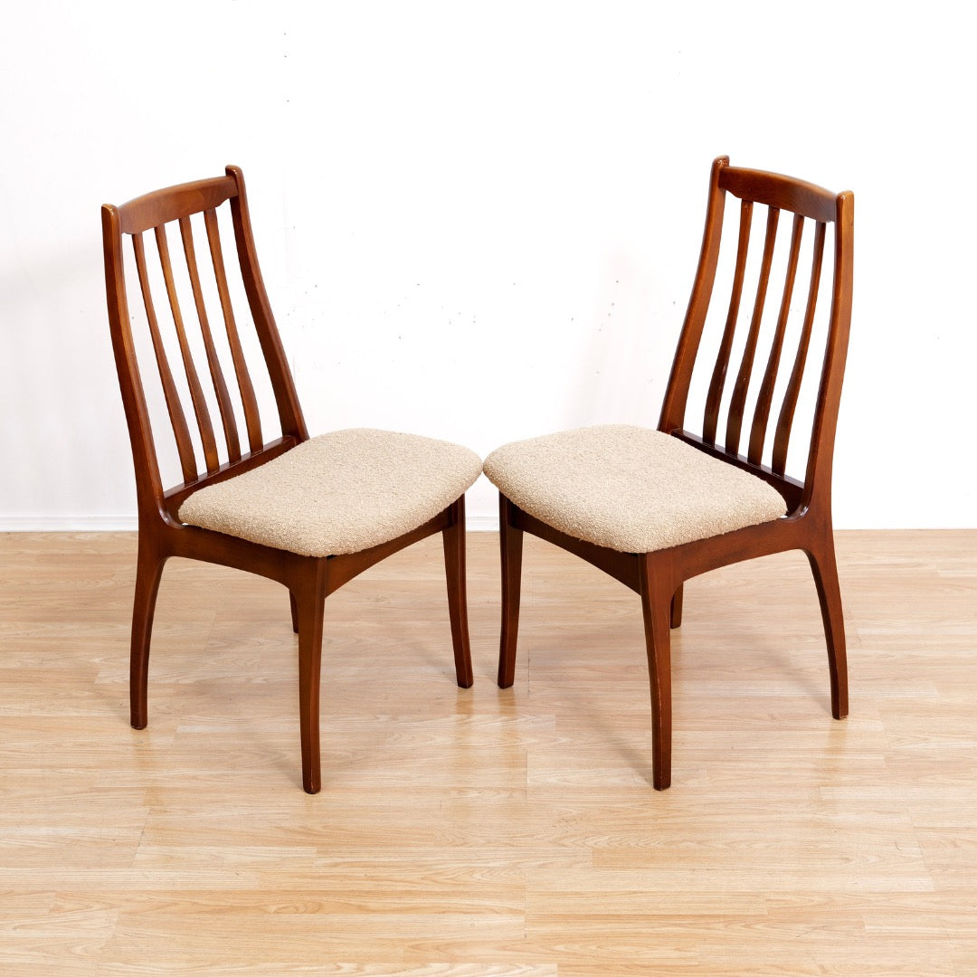 Set of Six Mid Century Dining Chairs by Elliots of Newbury