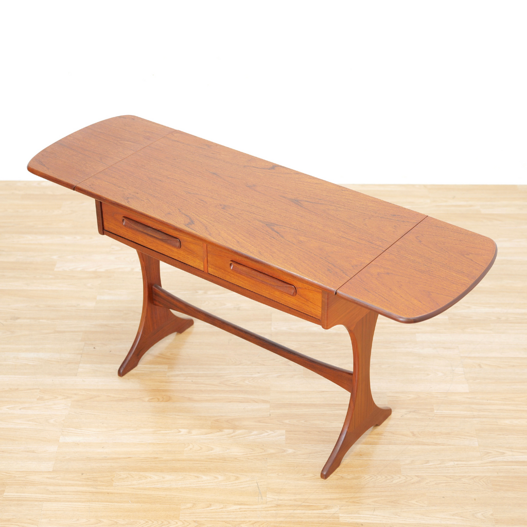 MID CENTURY TEAK DROP LEAF CONSOLE  BY G PLAN