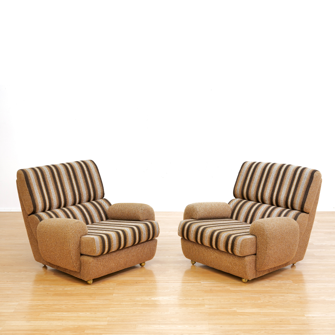 VINTAGE 1970S SOFA & CHAIR SET BY SCHREIBER UK