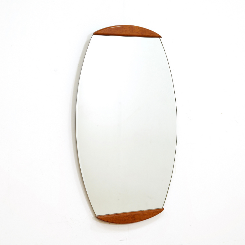 MID CENTURY TEAK DANISH MIRROR