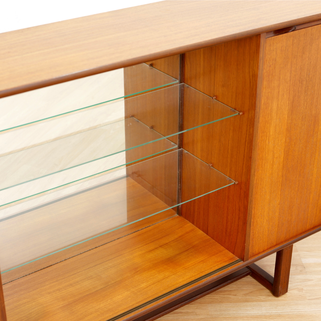 MID CENTURY CHINA CABINET SIDEBOARD BY TURNIDGE OF LONDON