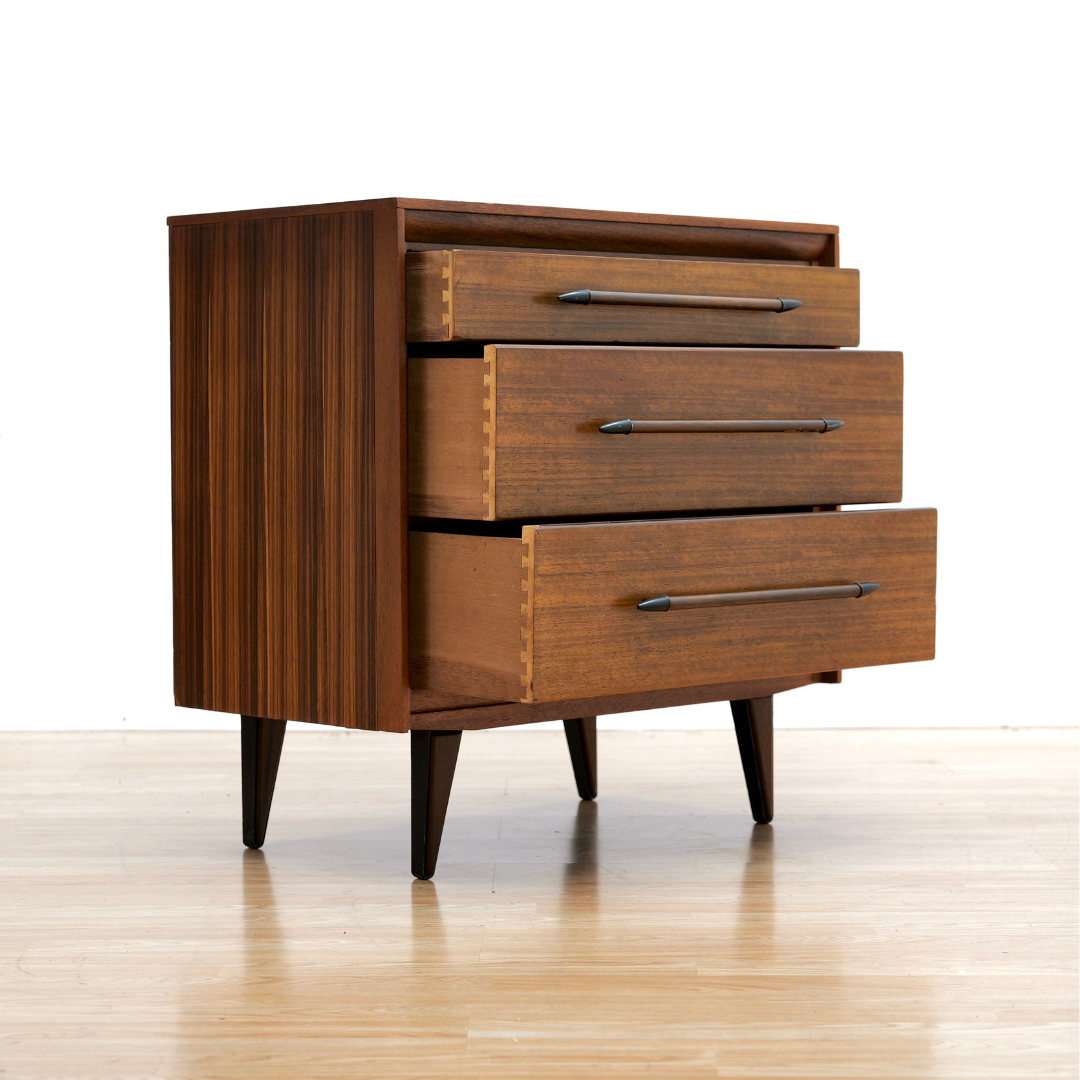Small Mid Century Dresser Nightstand by Lebus Furniture