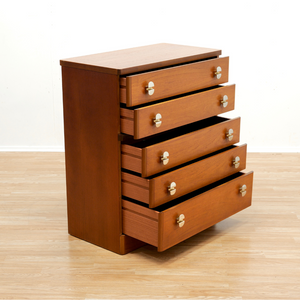 TALL MID CENTURY TEAK DRESSER BY STAG FURNITURE