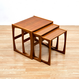 MID CENTURY NEST OF TEAK SIDE TABLES BY VB WILKINS FOR G PLAN