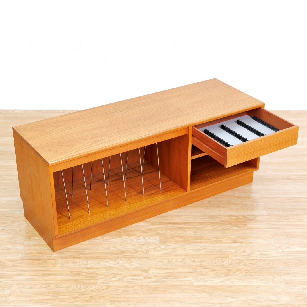 Mid Century Teak Vinyl Record Storage HIFI Media Unit by G Plan