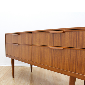 MID CENTURY FOUR DRAWER TEAK DRESSER BY AUSTINSUITE