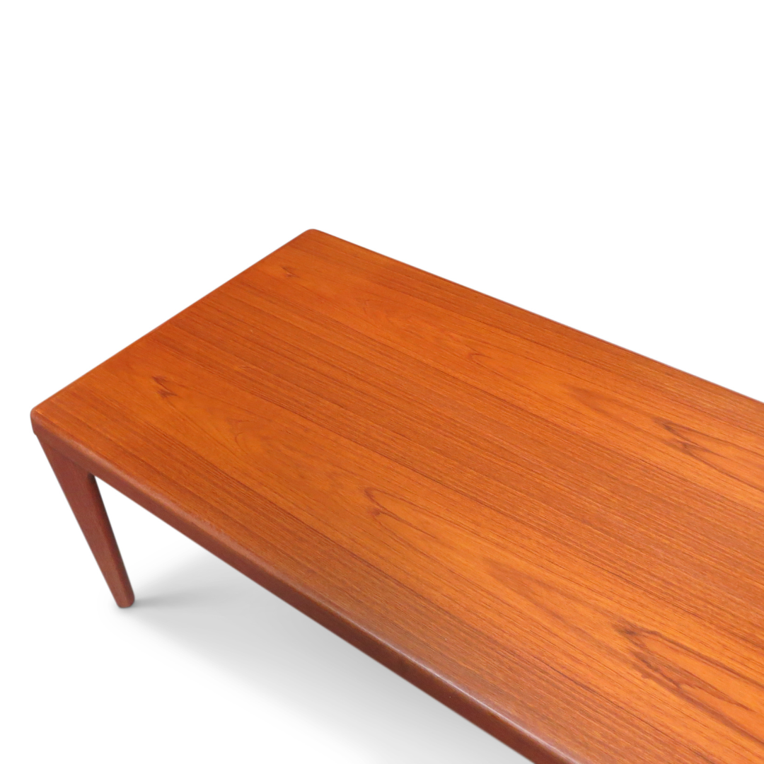 LARGE MID CENTURY DANISH TEAK COFFEE TABLE BY VEJLE STOLE