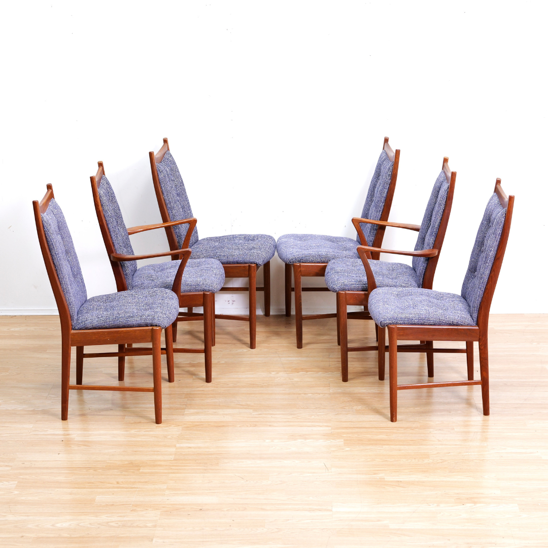 Set of Six Mid Century Dining Chairs by McIntosh Furniture