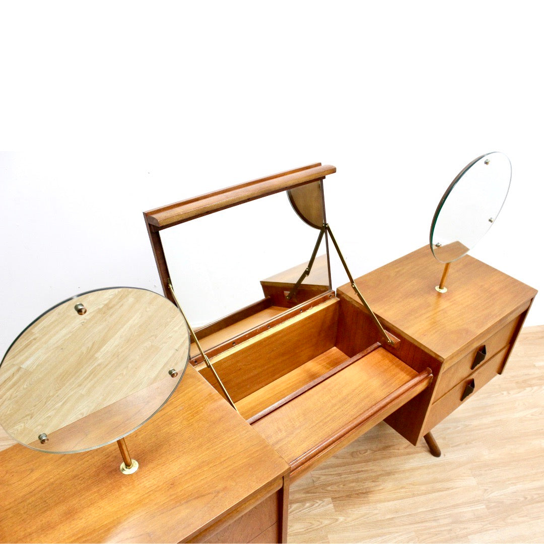 MID CENTURY TEAK VANITY BY ELLIOTS OF NEWBURY