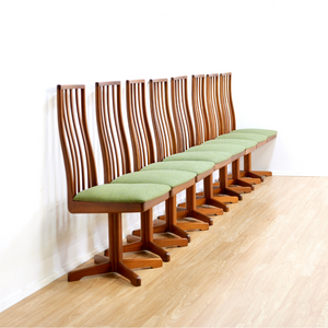 SET OF EIGHT MID CENTURY SWIVEL DINING CHAIRS BY MCINTOSH FURNITURE