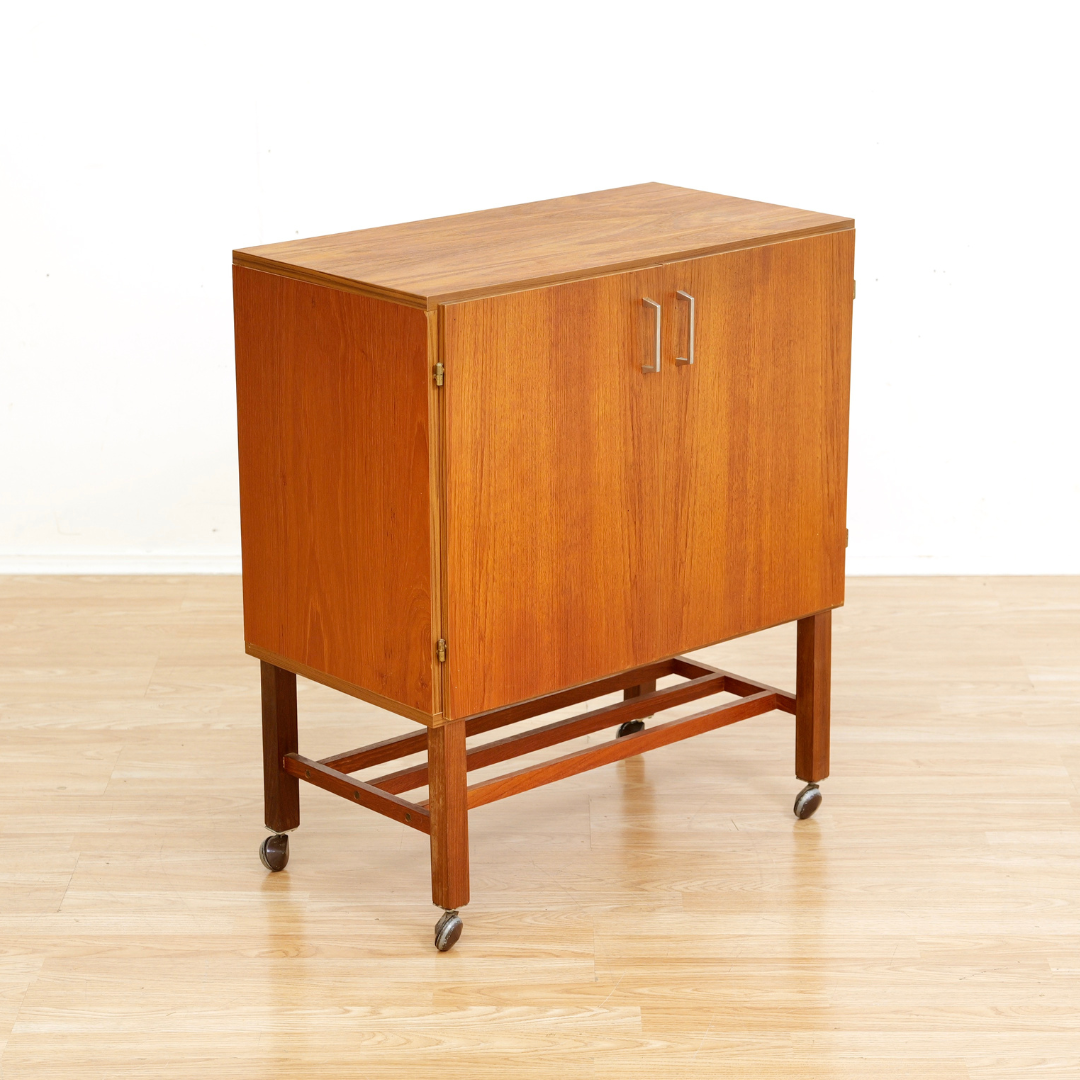Mid Century Teak Vinyl Record Cabinet by Meredew Furniture