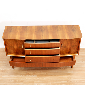 MID CENTURY WALNUT BUFFET CREDENZA BY BEAUTILITY FURNITURE
