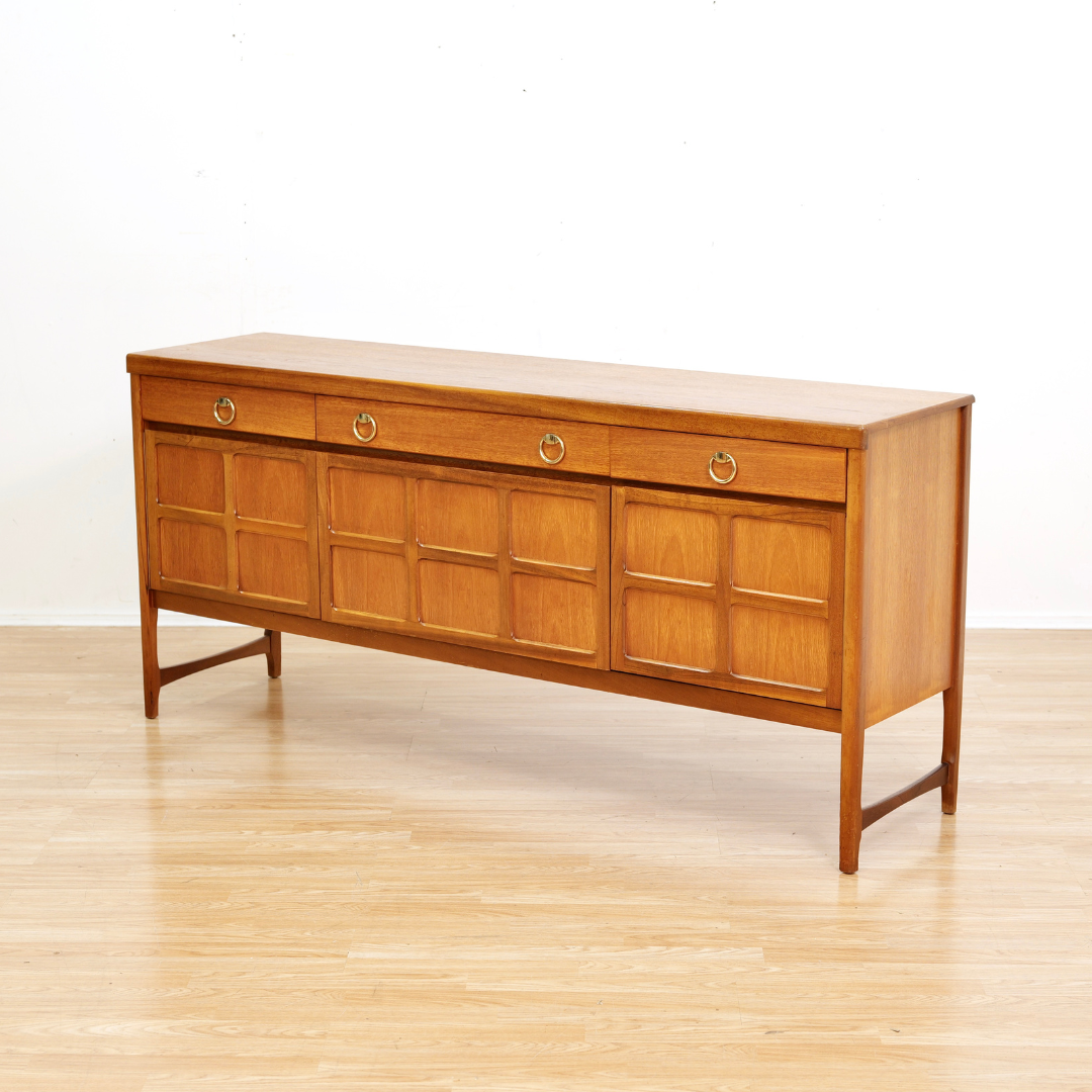 MID CENTURY TEAK CREDENZA BY NATHAN FURNITURE