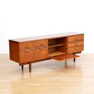 Reserved MID CENTURY LONG TEAK CREDENZA BY STONEHILL FURNITURE