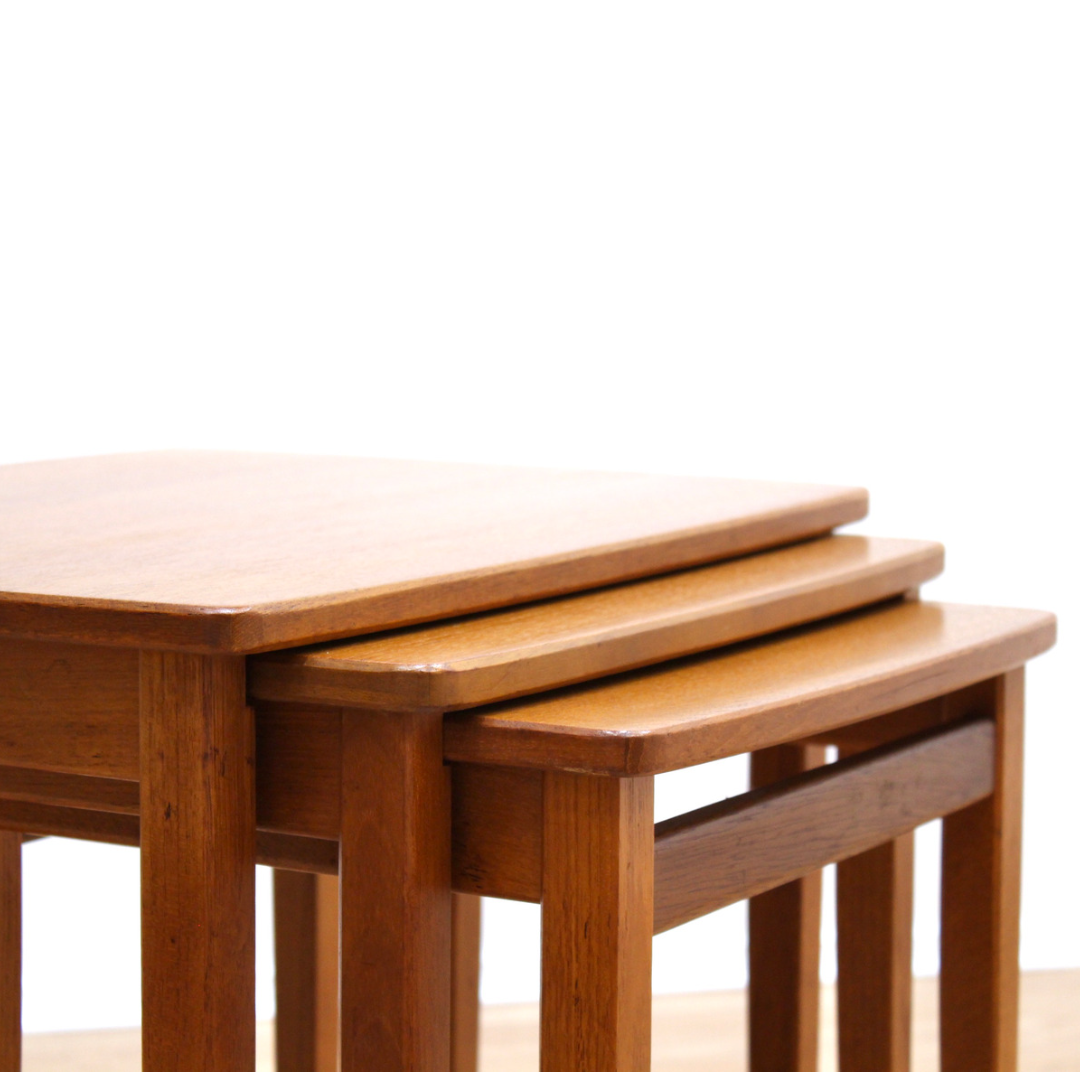 DANISH MODERN TEAK NESTING  TABLES