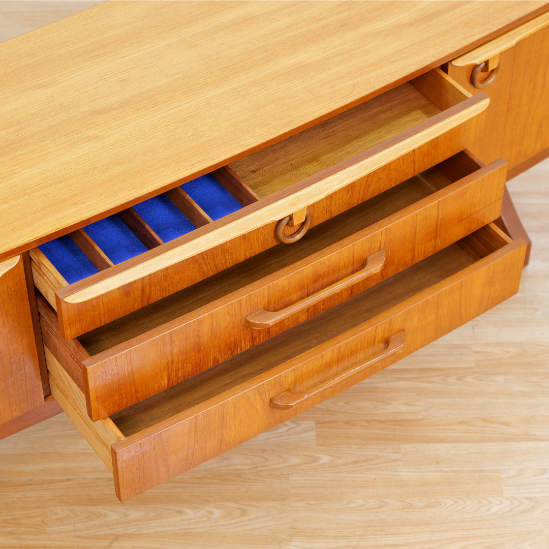 Mid Century Teak Credenza by Beautility