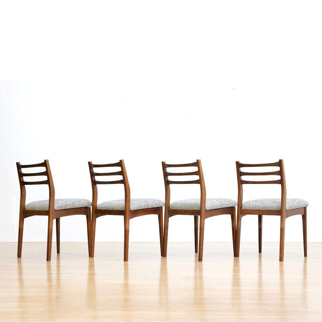 Set of Four Mid Century Dining Chairs by Elliots of Newbury